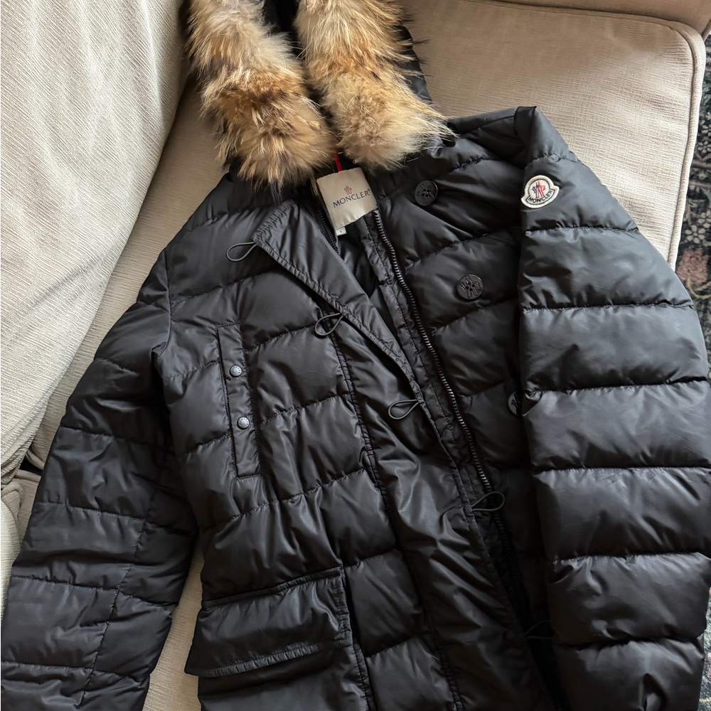 Moncler Vintage Down Jacket with Logo Patch